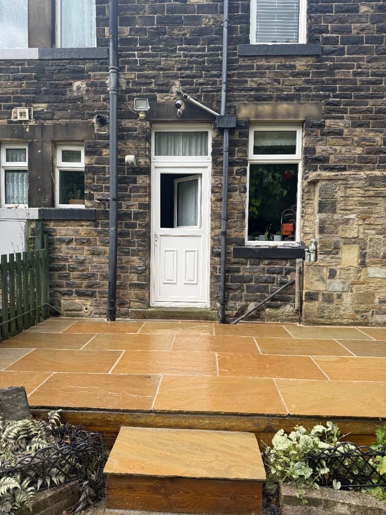 Indian sandstone patio Yorkshire